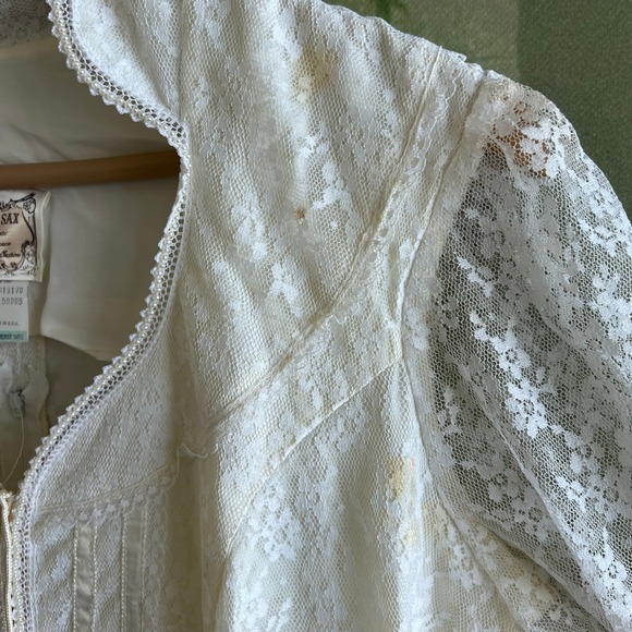 Vintage 1970s Gunne Sax Wedding Dress 70s boho maxi Romantic Renaissance Bridal - Picture 10 of 15